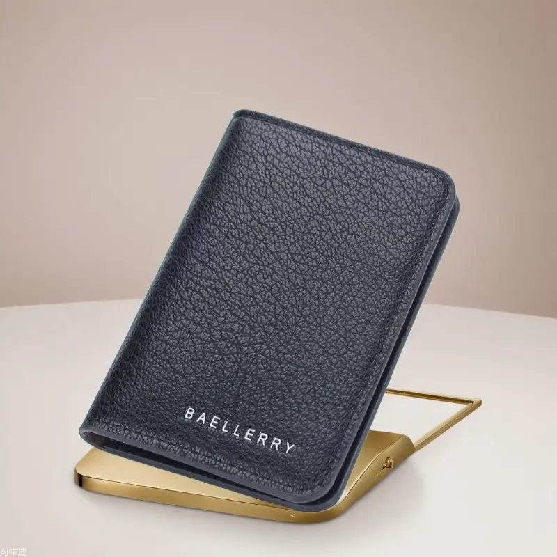 GOODBEE Minimalist Open-Style Card Holder with Multiple Slots – Soft Litchi-Grain Leather