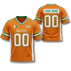 Ivory Coast V Neck Short Sleeve Jersey, Custom Name Number Shirt