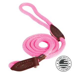 Durable American Made 6FT Slip Lead Heavy Duty Nylon Rope Loop Leash, Comfortable Strong Leash for Large, Medium Dogs, No Pull Pet Training Leash Adjustable to all Dog Sizes, Made in USA