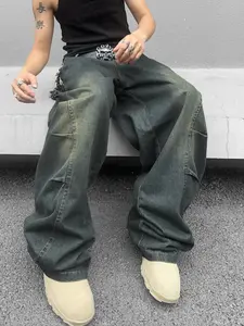 Wide Leg Jeans Spring To Summer Hip Hop Baggy Denim Pants Y2k Streetwear Jeans