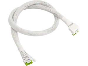 ASRock 12V-2x6 600W PCIe 5.1 GPU Power Cable, Right Angle (L-Type), 2.3ft, 16-Pin 12VHPWR Compatible, NVIDIA RTX 40 Series, White
