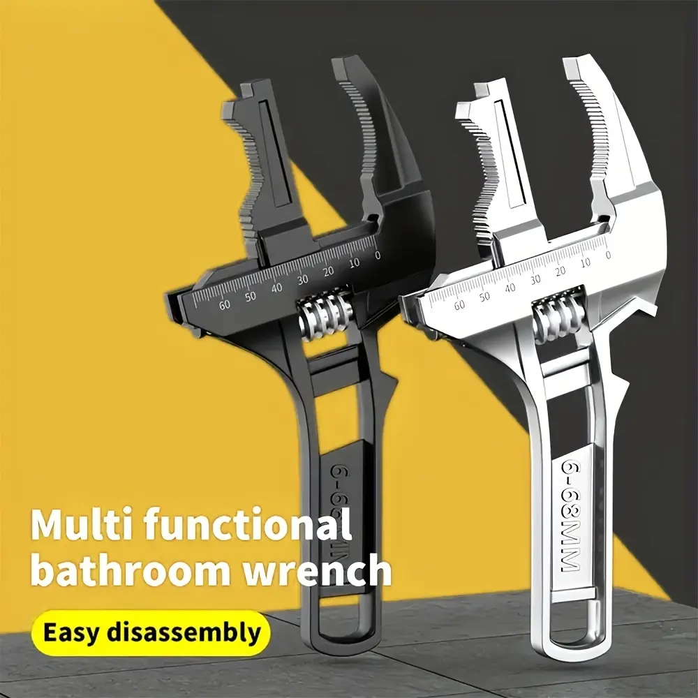 Single Pipe Wrench, 1pc Multi-Function Adjustable Short-Handle Tool with Large Opening for Water Heater Installation & Plumbing Maintenance, Durable Home & Professional Hand Tool, Single Wrench