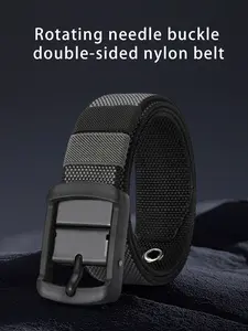 Universal Tactical Rotating Buckle Belt for Men and Women, Heavy-Duty Wear-Resistant Nylon, Adjustable Design for Outdoor Exploration & Daily Use, Durable Belts