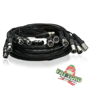 XLR Snake Cable (8 Channels) 20 FT by FAT TOAD | Patch Studio, Stage, Live Sound Recording Multicore Cords | Pro Audio Shielded Female to Male Microphone Cables for DJ Digital Mixers or PA Amplifiers
