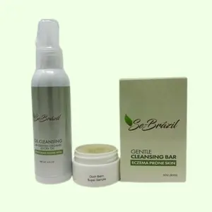 Se-Brazil Eczema Prone Skin Bundle: (1) Gentle Cleansing Bar + (1) Cleansing Oil 4oz + (1) Ouch Balm .5oz Super Sample