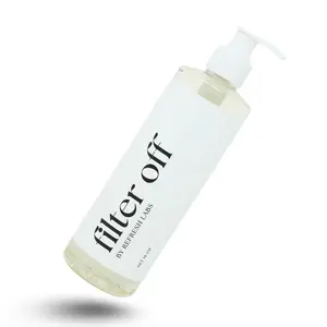 Filter Off Makeup Brush & Beauty Blender Cleaner & Shampoo 16 Ounce Dye & Fragrance Free pH Balanced Formula for Flawless Blending