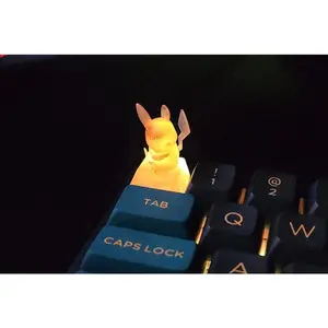 Pikachu RGB Custom Artisan Keycap, Pikachu Keycap for Mechanical Keyboards