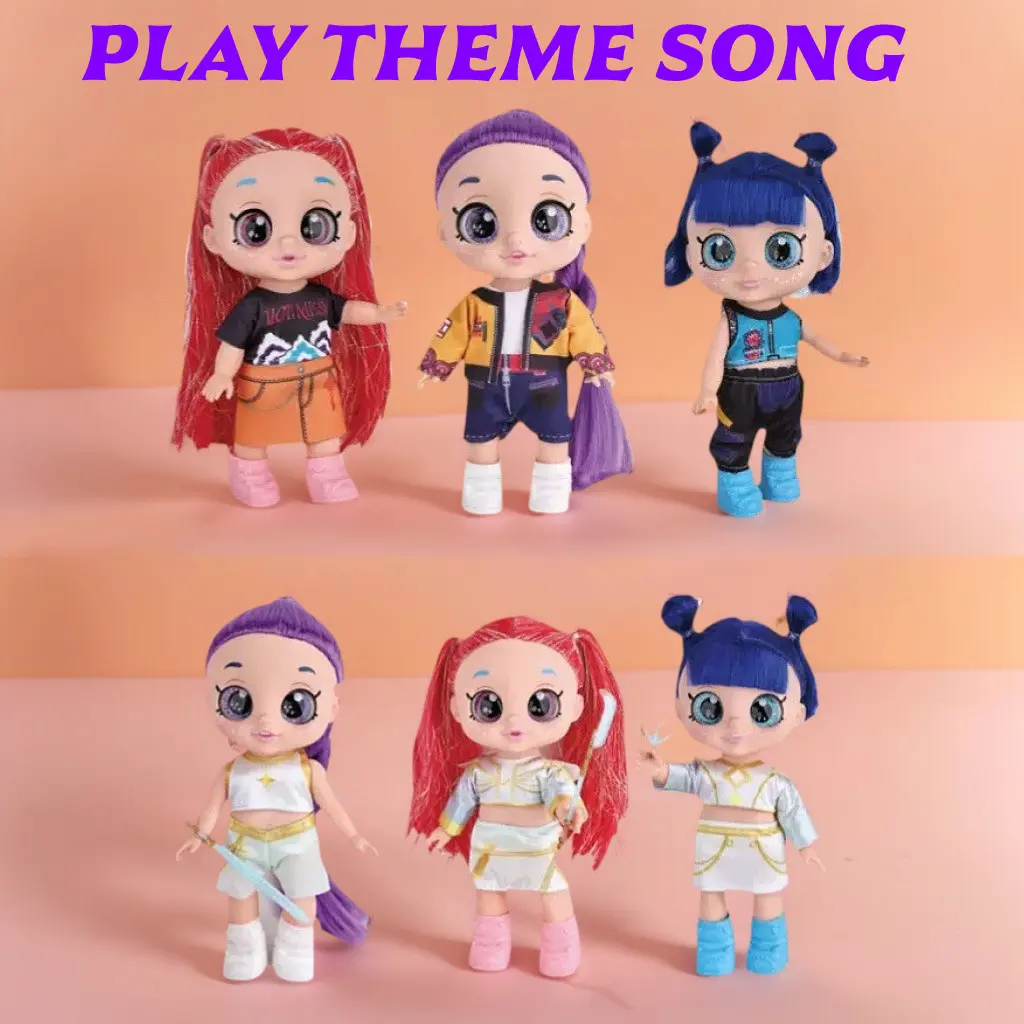 Idol Girl Group Doll Toys, Anime Doll Action Figure set,Singing Song Dolls, 10 inch 5 Joints Can Play Music,Birthday Gift, Party Gifts for Kids,Girls & Boys toys