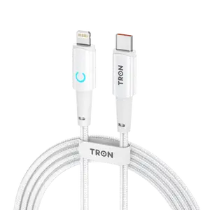 USB-C to Lightning Braided Cable 20W | PD Fast Charging | 6FT | White