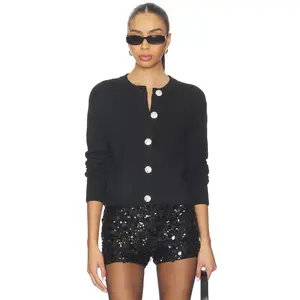 Show Me Your Mumu Maggie Cardigan in Black Knit
