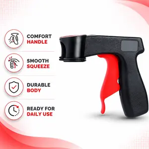 Portable Spray Gun Handle, Universal Handheld Paint Sprayer Grip for Refinishing & Color Changing, Ergonomic Coating Applicator Tool for Cars Wall Furniture Metal DIY Graffiti