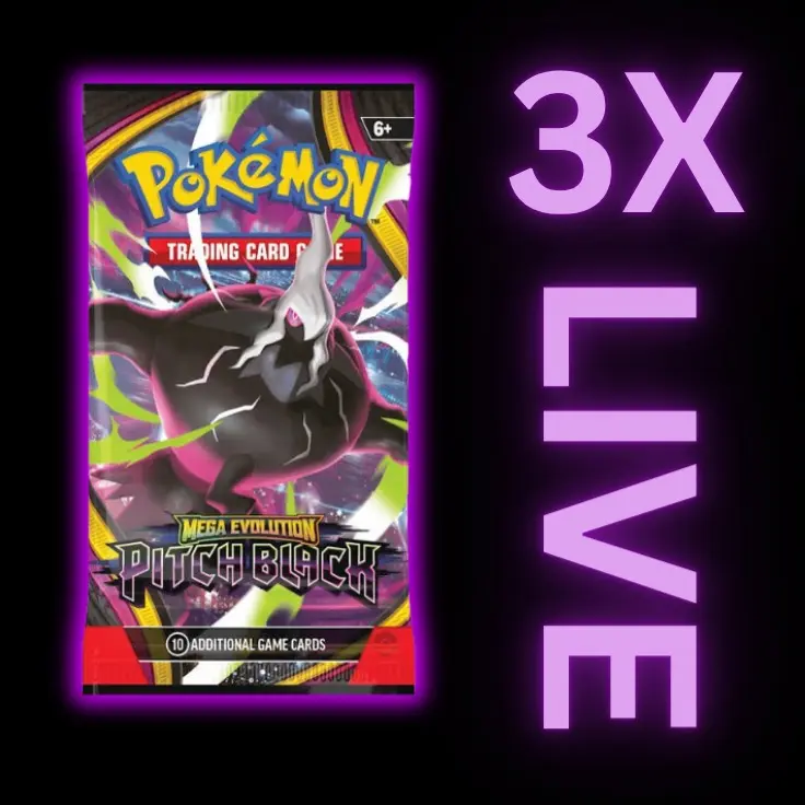 Pitch Black Booster Pack (3 Pack, 5 Pack, or 8 Pack) | Pokémon TCG | RIPPED LIVE