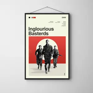 Inglourious Basterds Poster, Wall Art Decor for Room, Aesthetic Home Decoration, Modern Trendy Design, Gift Idea