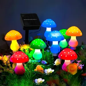 Solar Powered Mushroom Shaped Garden Light, Waterproof LED Light, Outdoor Decorative Light for Garden Patio Yard Lawn, Solar Landscape Lights, Outdoor Decoration Light, LED Outdoor Lamp, Solar Pathway Lights