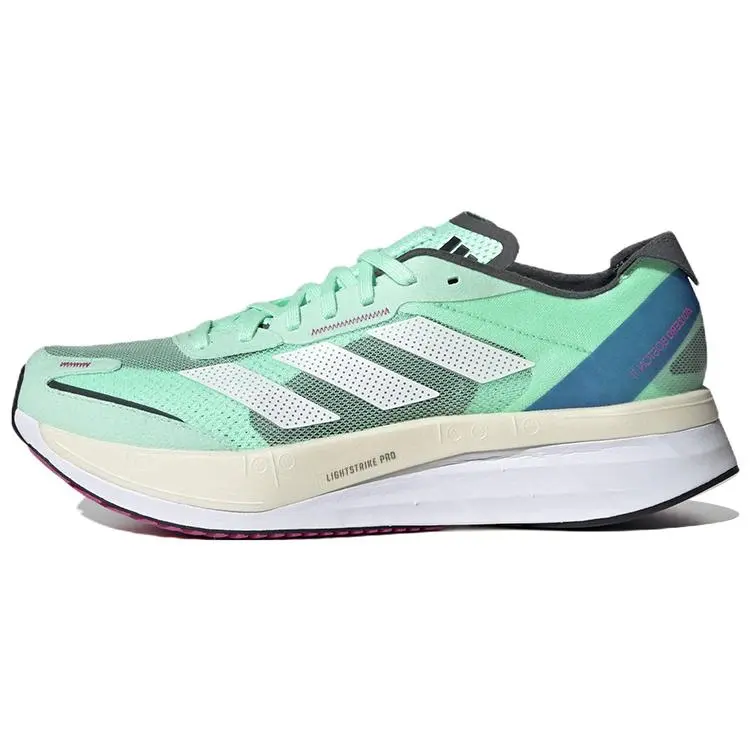 Adidas Adizero Boston 11 Pulse Mint Versatile Comfort Low Top Running Shoes Unisex White GV9064