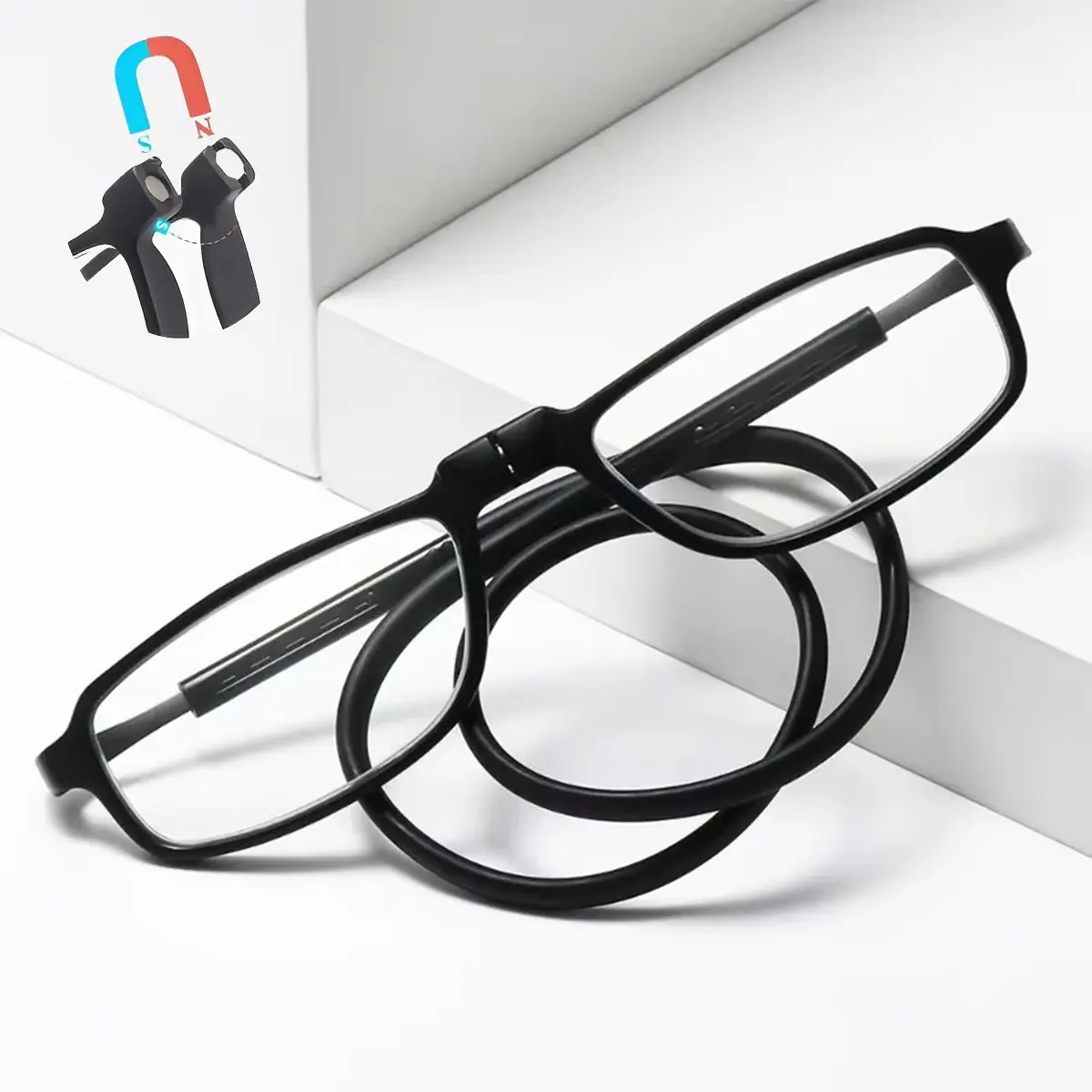 Presbyopia Reading Glasses for Men & Women, Neck-Hanging Magnetic Design, Blue Light Blocking, Portable & Lightweight High Quality Eyewear