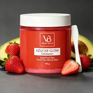 AZÚCAR VB Azucar Glow Exfoliant & Brightening Sugar Scrub 100g Hydrating Facial Cleanser for Smooth Skin Pack - Natural Exfoliants for Improved Texture and Appearance