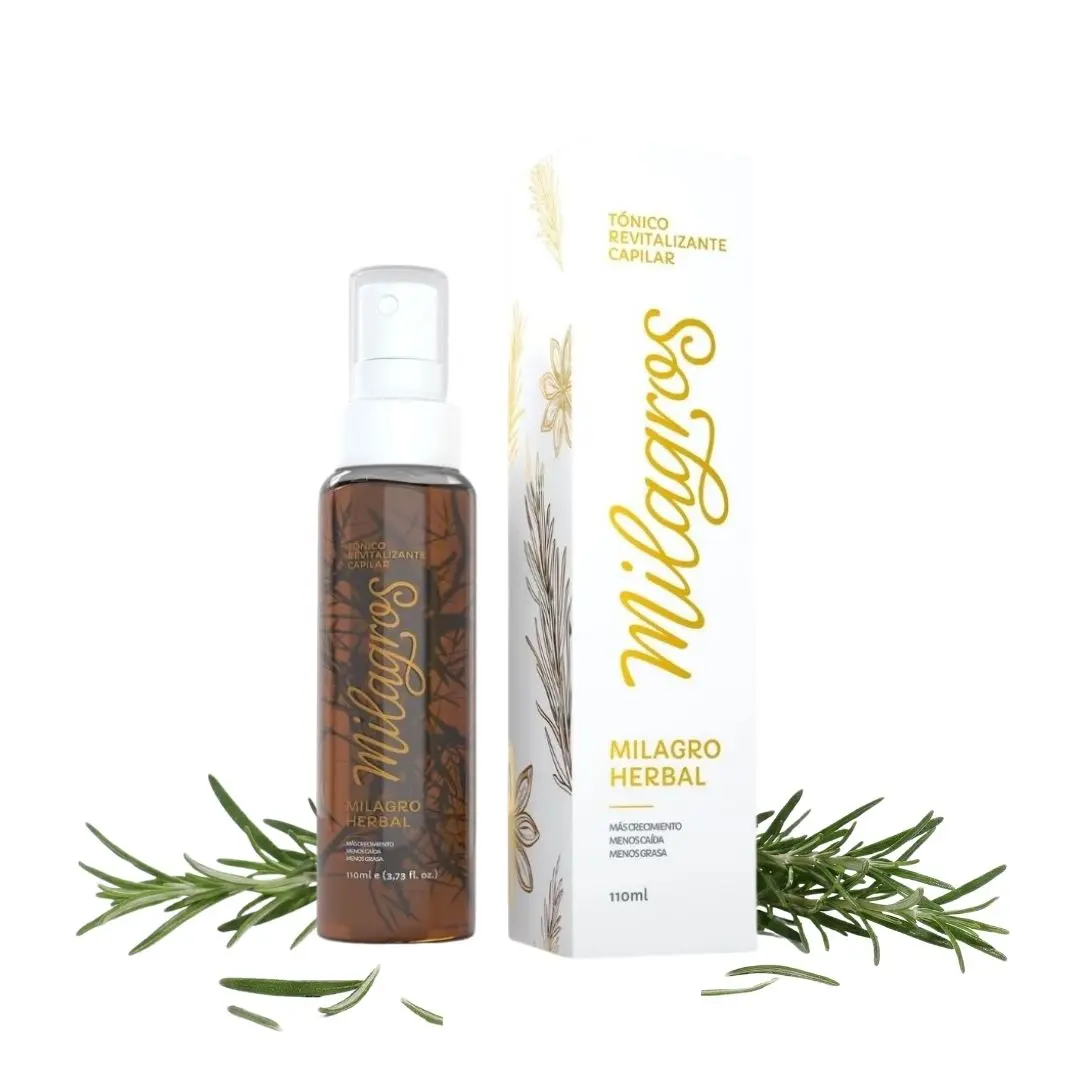 Milagros Tonico capilar Herbal Revitalizante anticaida Romero y Eucalipto 110ml -  Revitalizing Hair Tonic Anti-hair loss, growth and Anti-dandruff Haircare Product Hair Loss Products