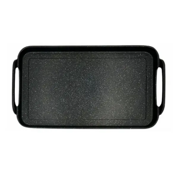 Neware Smooth Double-Burner Griddle – Nonstick Marble Cast Aluminum, All Stovetops / Neware Comal Liso para Doble Quemador – Antiadherente de Mármol y Aluminio Fundido, Compatible con Estufas de Gas, Eléctricas, Cerámicas e Inducción