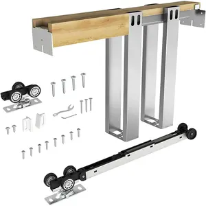30"x80" Pocket Door Frame Kit with 120LBS Two-Way Soft-Close Mechanism, Easy to Install, Durable Pocket Door Hardware for 24" to 30" Wide Doors