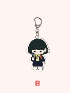 Acrylic Cartoon Keychain, K-Pop Anime Style, Cute Gift for Friends, Family, Teachers, Party, Army Theme Phone Decor, Bangtan Group Charm