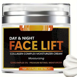 Face Lift Collagen & Retinol Moisturizer – Day & Night Youth Boost Formula with 5% GemComplex, Glow & Firming Care, Perfect Holiday & Christmas Gift
