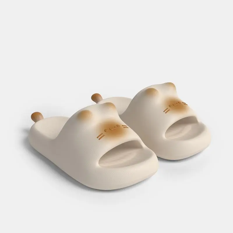 2026 New Cute Kitten Sandals Slippers Summer Home Cartoon Cute Pet Slippers Ladies Can Be Worn Outside Thick Bottom Slippers