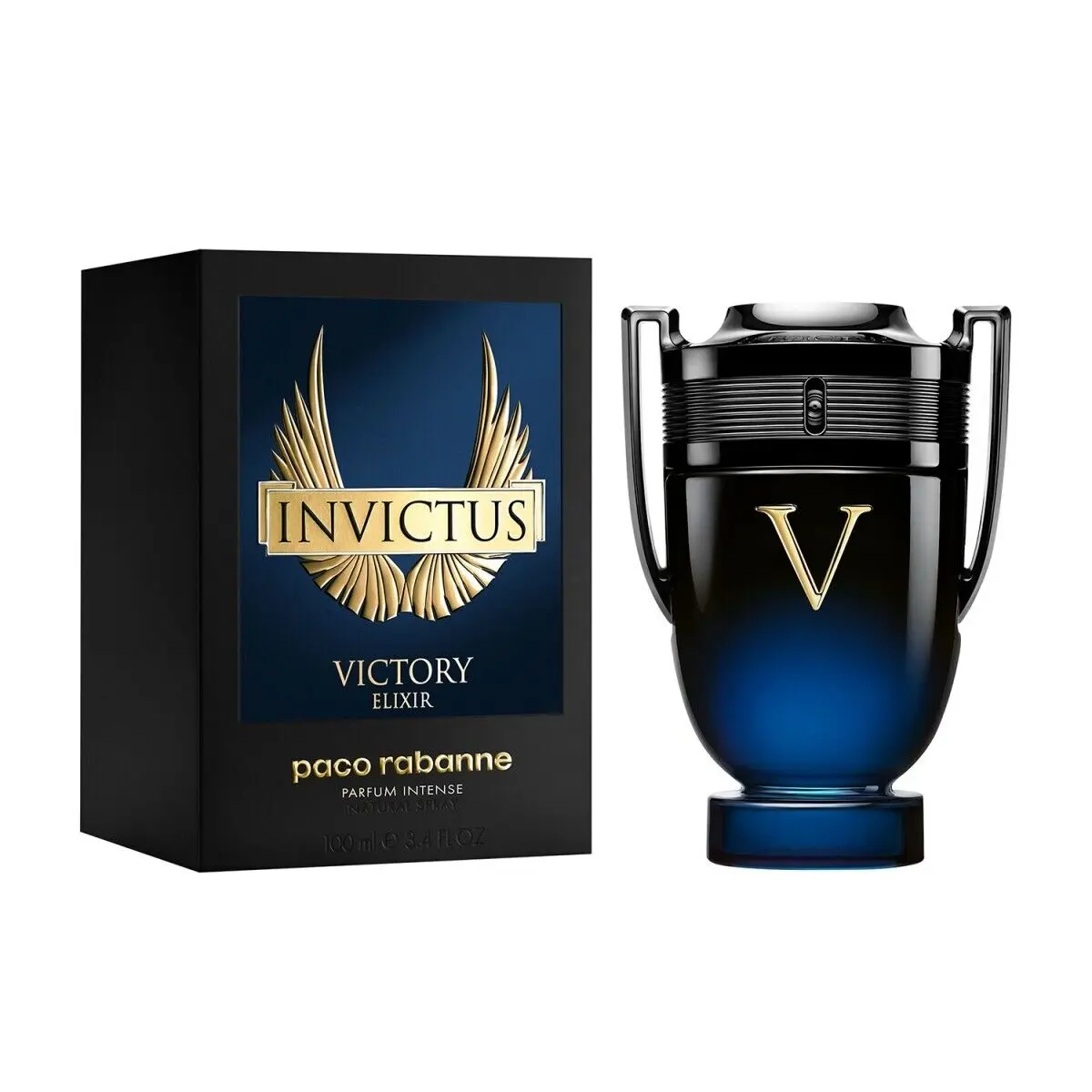 Paco Rabanne Invictus Victory Elixir for Men Parfum Intense Spray, 3.4 Ounce