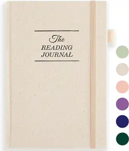 Reading Journal Log – A5 Book Tracker for Reviews & Progress | Gift for Book Lovers | Track 75 Books | Beige Notebook