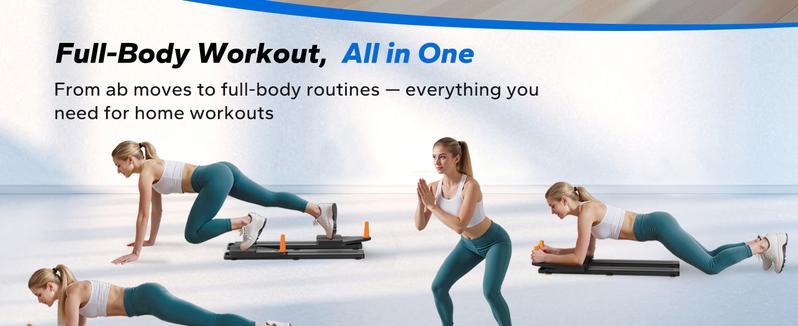 MERACH Multi-functional Adjustable Ab Exercise Board, Split Ab Slide Roller Board, Home Pilates Reformer with Knee Mat for Home Gym Core & Ab Strength Training, Abdominal Crunch Machine, dealsforyoudays