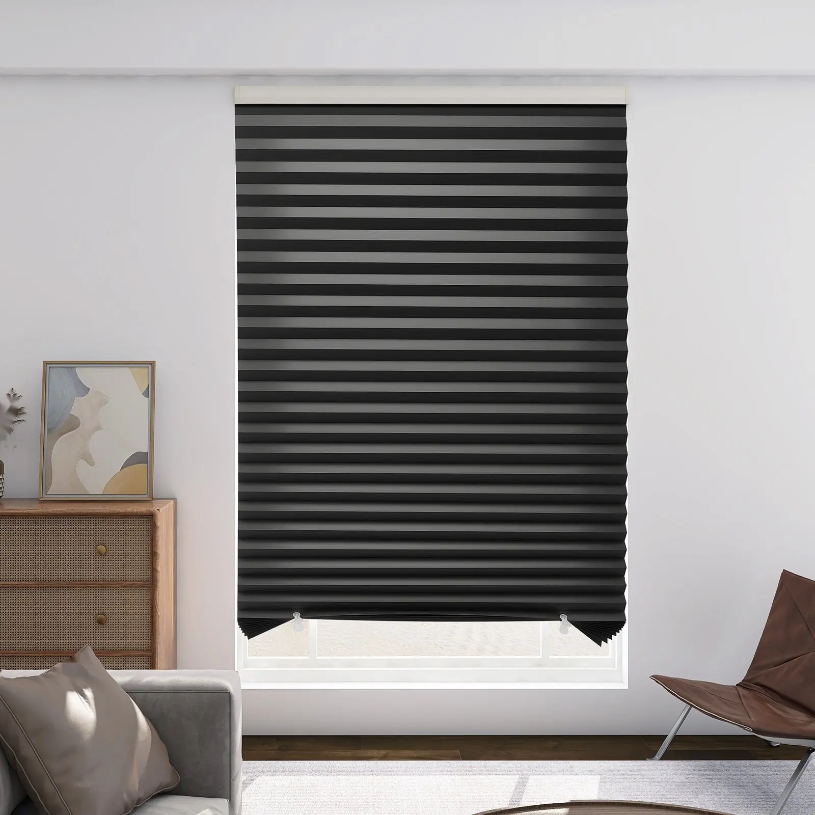 Paper Blinds 6 Pack, 36 In X 72 In Temporary Blackout Pleated Paper Shades With Adhesive, No Tools Or Drilling Required, Easy To Cut And Install For Indoor Windows, Kitchen And Bedroom Privacy And Light Control