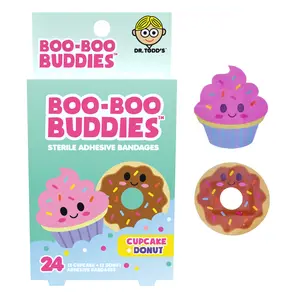 🍩 Cupcake & Donut Bandages – 24 ct Cute First Aid