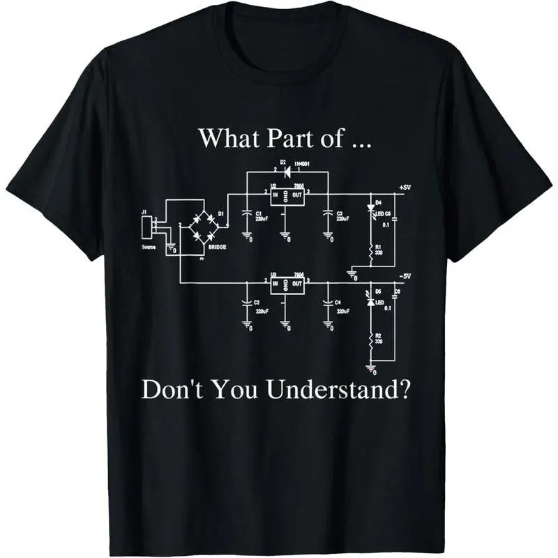 100% cotton unisex Electrical Engineer T-Shirt Gift Funny Technology Sarcasm T-Shirt