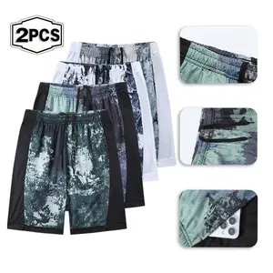 Summer new men's casual five minute quick drying pants, loose sports ice silk breathable versatile shorts