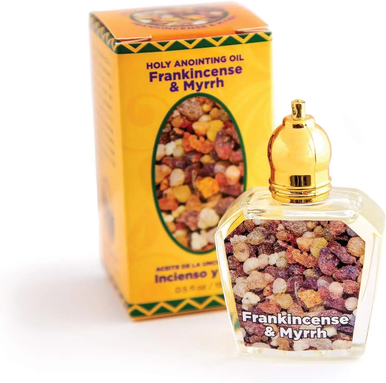 Sacred Frankincense & Myrrh Essential Oil - 0.5 fl oz Roller Bottle from Israel, Therapeutic Prayer Aromatherapy, Health & Wellness Carrier Oil Treatment, Single Bottle