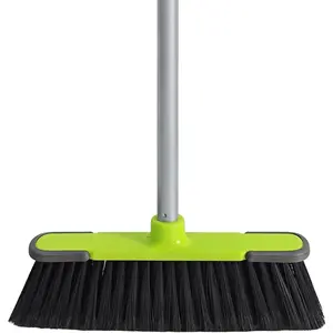 Green Indoor Broom 54" Long Handle for Floor Cleaning, Suitable for Kitchen, Garage, Lobby, Patio and Garden