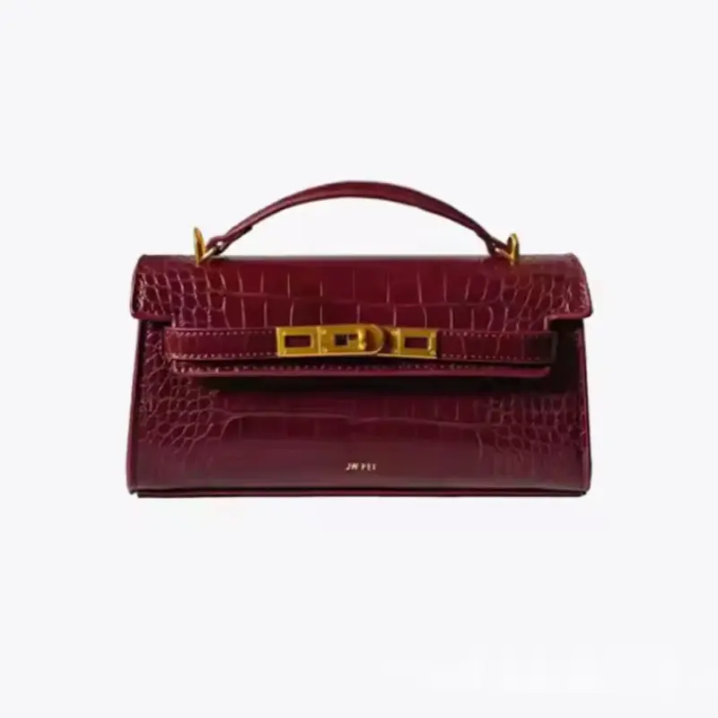 Women's 2026 High-End Retro Crocodile Leather Boston Bag, Multi-Functional Handbag for OL Businesswomen