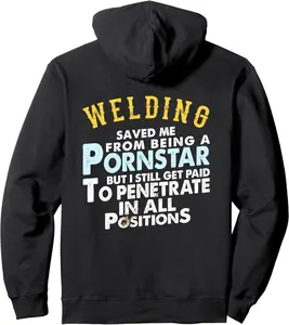 Funny Welding Proud Welder Gifts For Boyfriend Or Husband Pullover Hoodie