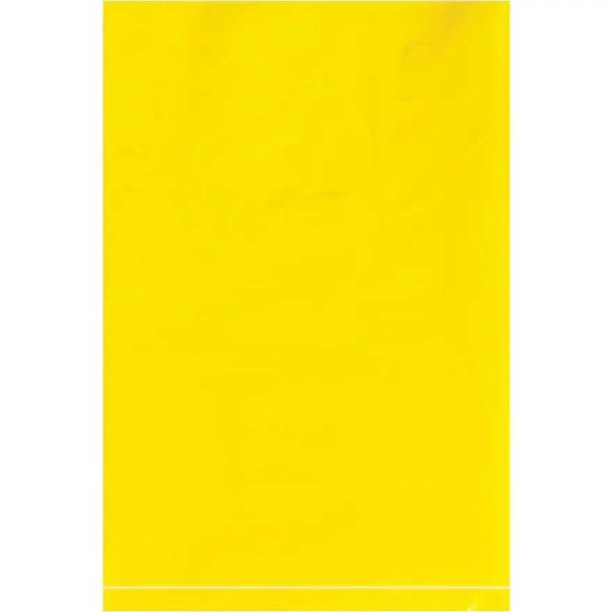 Box Partners PB440Y Protective Flat Shape Packaging Bags, 6 x 9 in, 2 Mil Yellow, Pack of 1000