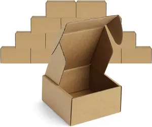 12Pack 4x4x2 Small Shipping Boxes - Brown Corrugated Cardboard Mailer Boxes for Small Business, Mailing Boxes for Packaging, Bulk