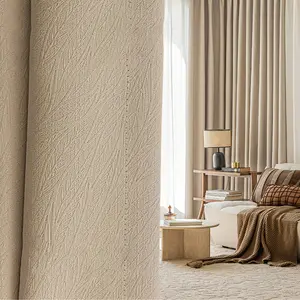 1pc Cozy Cream Texture Curtain, Light Blocking & Noise Reducing Drapes, Soften Space for Bedroom Living Room, Casual Style Home Decor