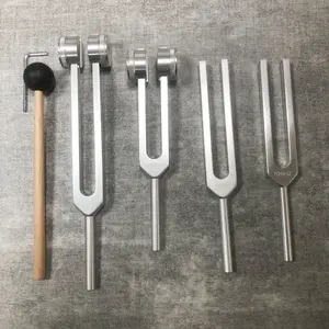 Yoga Meditation Tuning Fork Set, 1 Piece Training Kit with 128hz, 256hz, 512hz Frequencies, Body Weighted Forks for Relaxation