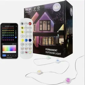 RGBIC Smart Eaves Light,Outdoor Decorative Light,  Multi-Application IP67 Waterproof Outdoor Lighting for House Roofs, Suitable for Holiday Home Decor