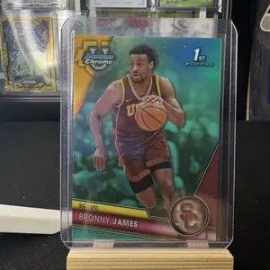 2023-24 Bowman U Chrome Aqua Wave Refractor /299 Bronny James #95 Basketball Card