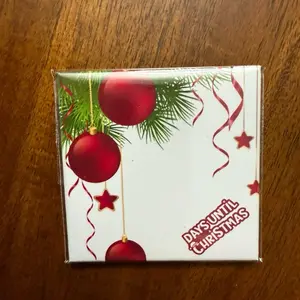 Christmas Countdown Magnet with Dry Erase Marker - Festive Ornaments Design for Holiday Planning