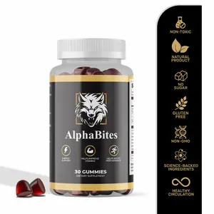 AlphaBites 7-in-1 Nitric Oxide Booster - Beet Root & L-Arginine Gummy for Blood Flow, Energy & Stamina Support | 100% Natural Supplement For Men Pre Workout Powder Fitness