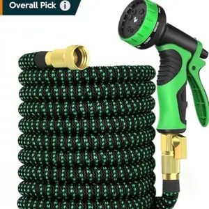 Expandable Garden Hose50ftwith10Function Nozzle Sprayer Lightweight&No-Kink FlexibleWater Hose with DurableCollapsible Latex Core&SolidBrass Fittings,50ftRetractableStretch Hose