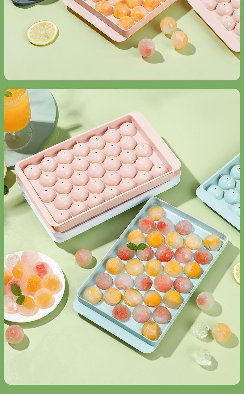 2PCS Ice cream mold for white glutinous rice jelly/gel; food-grade; suitable for making baby food; DIY spherical shape; trending round balls; for refrigerator storage