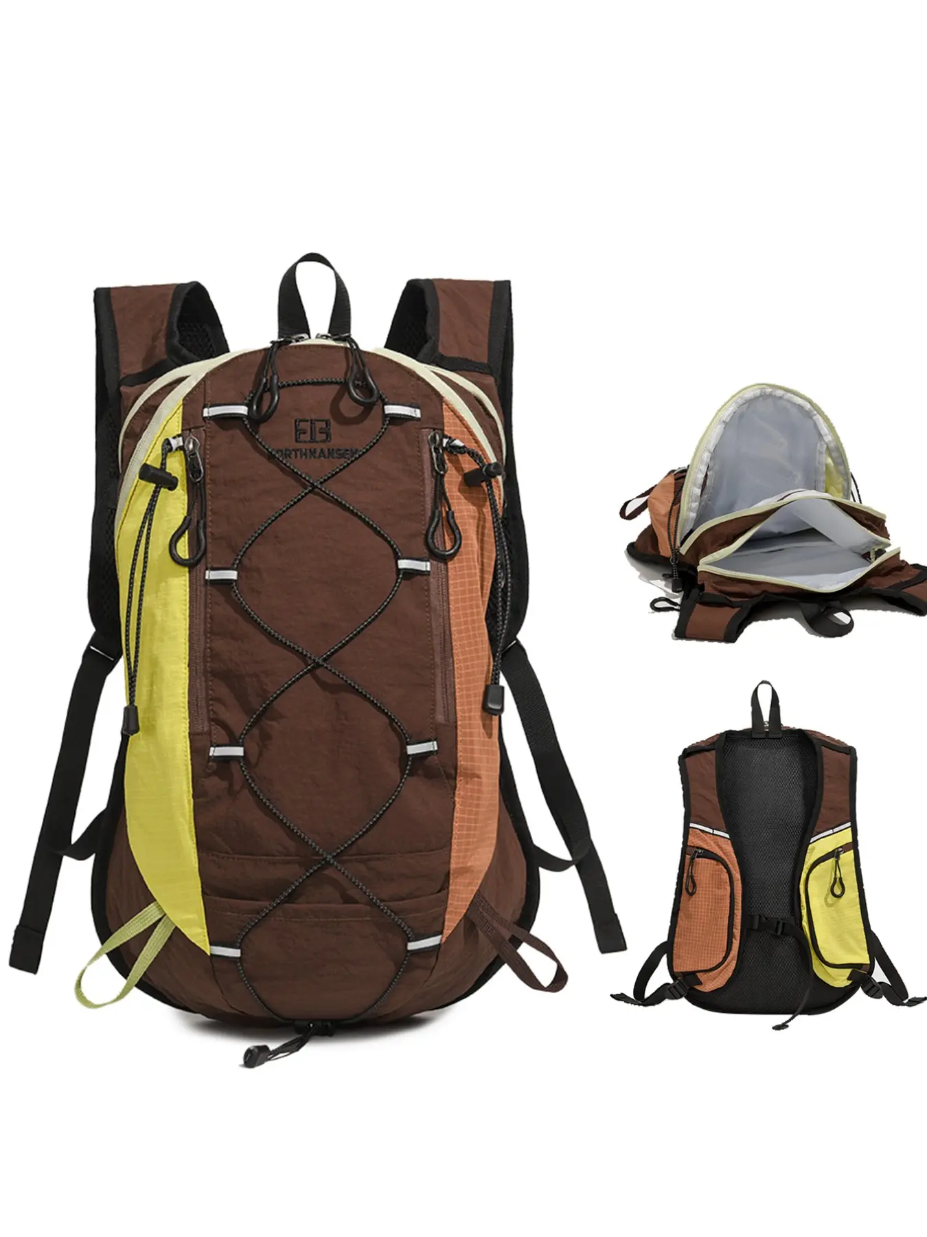 back to school Outdoor Hiking Backpack, Lightweight Climbing Bag, Unisex Student Bookbag, Casual Fabric Backpack for All Seasons, Plain Pattern, Hiking Daypacks