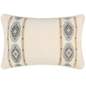 Kimpton Navy Embroidered Pillow